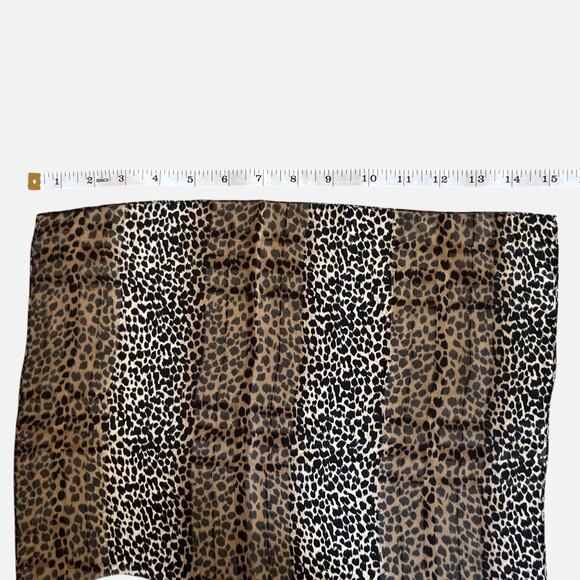 Womens Animal Print Scarf Brown Black Tonal Colors Soft Drape Rectangle 15x57 - Picture 8 of 11